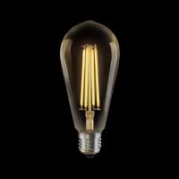 Лампа светодиодная филаментная Voltega E27 6W 2800К золотая VG10-ST64Gwarm6W 5526