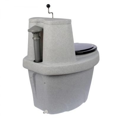 Туалет торфяной Rostok белый гранит с термосиденьем
