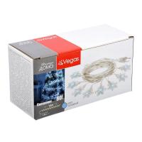 Светодиодная гирлянда Vegas Снежинки 220V холодный белый без мерцания 55082