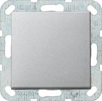 Выключатель кнопочный одноклавишный Gira System 55 10A 250V алюминий 012626