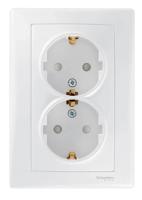 Розетка двойная Schneider Electric Sedna с/з со шторками 16A 250V SDN3000721