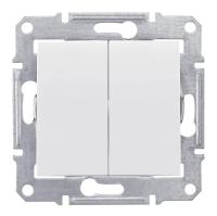 Переключатель двухклавишный Schneider Electric Sedna 10A 250V SDN0600121