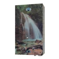 Водонагреватель проточный газовый (ВПГ) «Нева-Транзит» ВПГ 10EG 162- водопад серия Glass - с декоративным рисунком на лицевой стеклянной панели, с естественной тягой