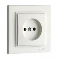 Розетка 2К Mono Electric Despina 16A 250V винтовое подключение белый 102-190022-116