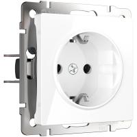 Розетка Werkel с заземлением белая WL01-SKG-01-IP20 4690389045615
