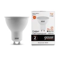 Лампа светодиодная Gauss GU10 7W 3000K матовая 13617 Лампа светодиодная Gauss GU10 7W 3000K матовая 13617