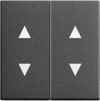 Лицевая панель Gira System 55 выключателя двухклавишного Стрелки антрацит 115028