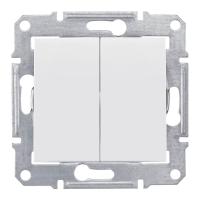 Выключатель двухклавишный Schneider Electric Sedna IP44 10A 250V SDN0300421