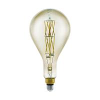 Лампа светодиодная диммируемая филаментная Eglo E27 8W 3000K дымчатая 11844