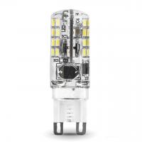 Лампа светодиодная Gauss G9 3W 4100K прозрачная 107709203