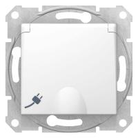 Розетка Schneider Electric Sedna с з/к со шторками и крышкой 16A 250V SDN3100521