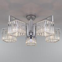 Потолочная люстра Eurosvet April 10117/5 хром/прозрачный хрусталь Strotskis