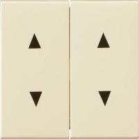 Лицевая панель Gira System 55 выключателя двухклавишного Стрелки кремовый глянцевый 115001