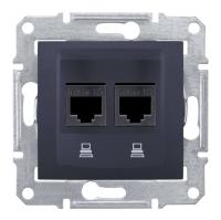 Розетка компьютерная 2хRJ45 Schneider Electric Sedna UTP SDN4800170