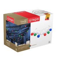 Уличная светодиодная гирлянда Vegas Лампы 24V разноцветная без мигания 55040