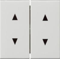 Лицевая панель Gira System 55 выключателя двухклавишного Стрелки чисто-белый глянцевый 115003