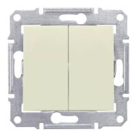 Переключатель двухклавишный Schneider Electric Sedna 10A 250V SDN0600147