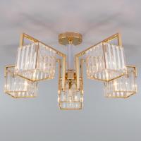 Потолочная люстра Eurosvet April 10117/5 золото/прозрачный хрусталь Strotskis
