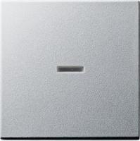 Лицевая панель Gira System 55 выключателя одноклавишного с подсветкой алюминий 029026