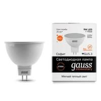 Лампа светодиодная Gauss GU5.3 9W 3000K матовая 13519 Лампа светодиодная Gauss GU5.3 9W 3000K матовая 13519