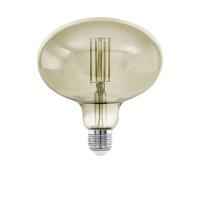 Лампа светодиодная диммируемая филаментная Eglo E27 4W 3000K дымчатая 12599