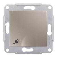 Розетка Schneider Electric Sedna с/з со шторками и крышкой 16A 250V SDN3100168