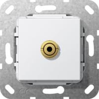 Розетка Minijack Gira System 55 чисто-белый глянцевый 564803