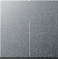 Лицевая панель Gira System 55 выключателя двухклавишного алюминий 029526