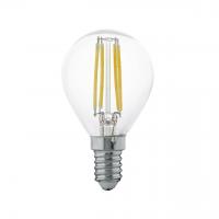 Лампа светодиодная филаментная Eglo E14 4W 2700К прозрачная 11499