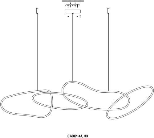 Подвесной светодиодный светильник Kink Light Сена 07609-4A,33