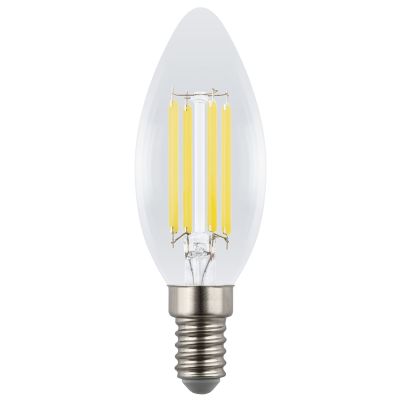 Лампа светодиодная Uniel E14 4W 3000K прозрачная LED-C35-4W/3000K/E14/CL GLY01TR UL-00011936