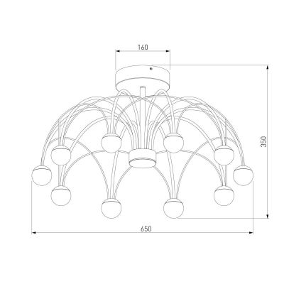 Потолочная светодиодная люстра Eurosvet Ragno 90035/10 LED черный