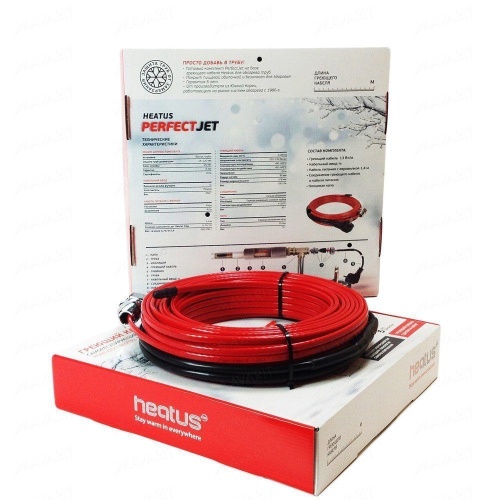 Греющий кабель Heatus PerfectJet 832 Вт 64 м комплект внутрь трубы с сальником