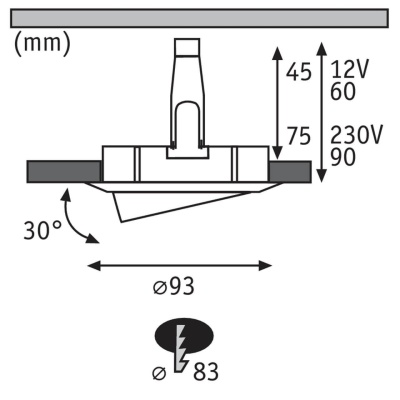 Встраиваемый светильник Paulmann Nova 93661