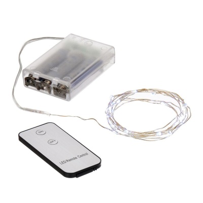 Светодиодная гирлянда Vegas Нить AA холодный белый без мерцания 55105