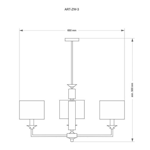 Подвесная люстра Kutek Mood Artu ART-ZW-3 (N)