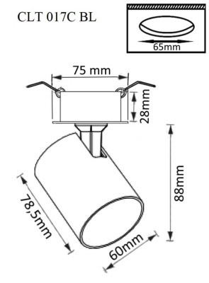 Встраиваемый спот Crystal Lux CLT 017C WH