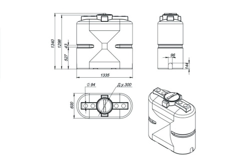 Емкость S 750 л белая