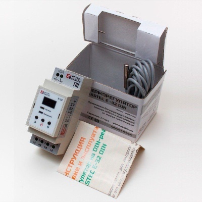 Терморегулятор E-32 DIN (На DIN рейку. 3,5 кВт)