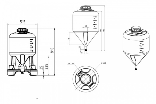 Комплект ЦКТ 60 л стандарт