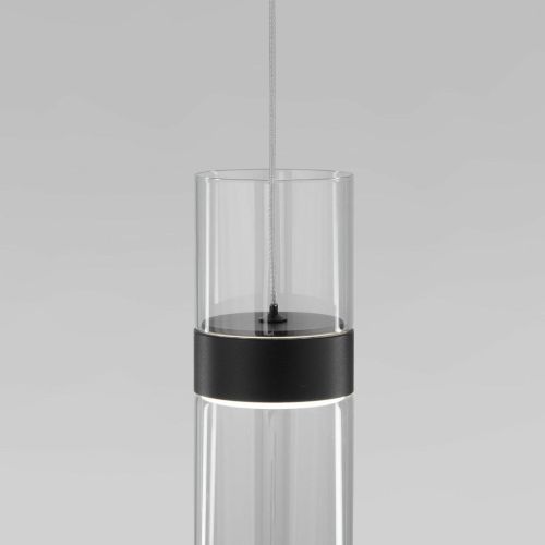 Подвесной светодиодный светильник Eurosvet Lumen 50244/1 Led черный/прозрачный