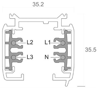 Шинопровод трехфазный Deko-Light D Line 1 м 710000