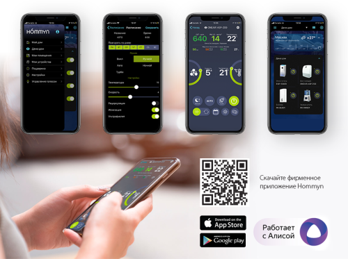 Очиститель воздуха приточный Ballu ONEAIR ASP-200P с Яндекс Станцией