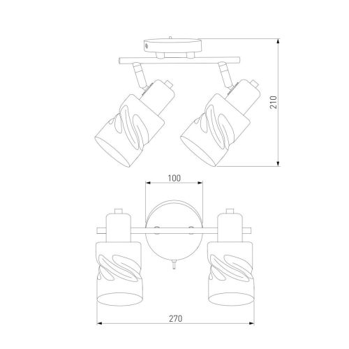 Спот Eurosvet Ansa 20120/2 чёрный жемчуг