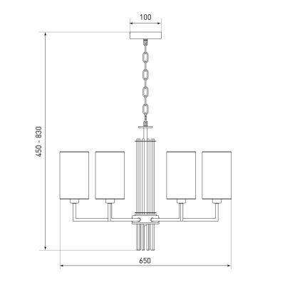 Подвесная люстра Eurosvet Soffio 60134/6 никель