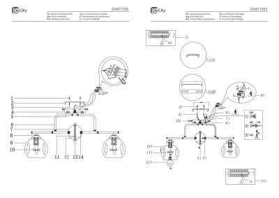 Потолочная люстра De Markt City Альфа 324017505