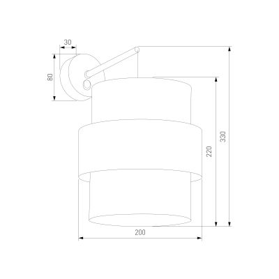 Настенный светильник с тканевым абажуром TK Lighting 5400 Calisto