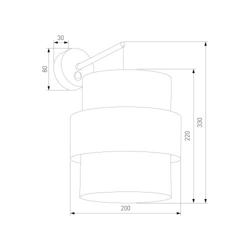 Настенный светильник с тканевым абажуром TK Lighting 5400 Calisto
