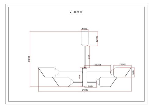 Потолочная люстра Moderli Avery V10809-8P