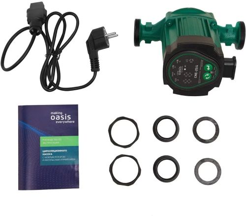 Насос циркуляционный для отопления Oasis CE-25/4 с импульсным управлением, 22 Вт, напор 4 м, 45 л/мин, с накидными гайками